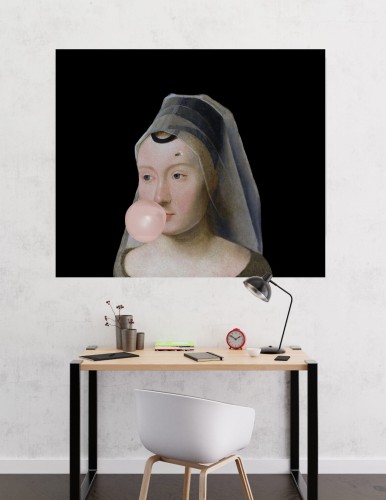 GRAFIKA NA PŁÓTNIE - Młoda Kobieta w Welonie
