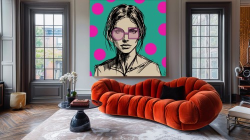 WOMAN WITH GLASSES - PINK