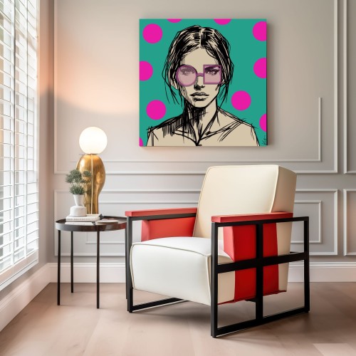 WOMAN WITH GLASSES - PINK