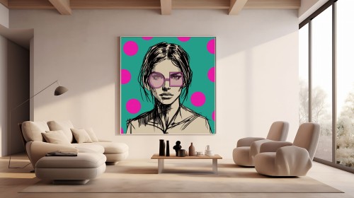 WOMAN WITH GLASSES - PINK