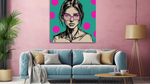 WOMAN WITH GLASSES - PINK