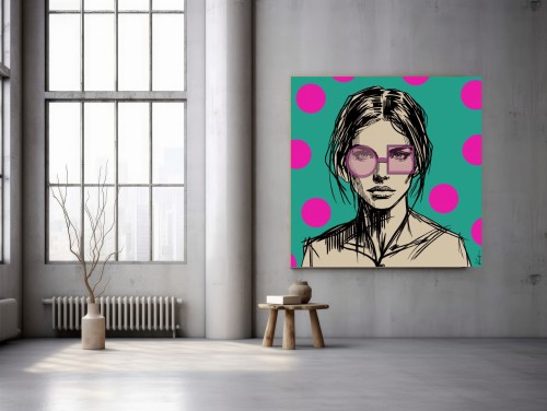 WOMAN WITH GLASSES - PINK