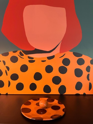 PATERA DOTS Z KULKĄ RUDA