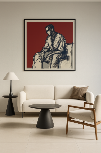 DIGITAL PAINTING - MAN WNĘTRZE