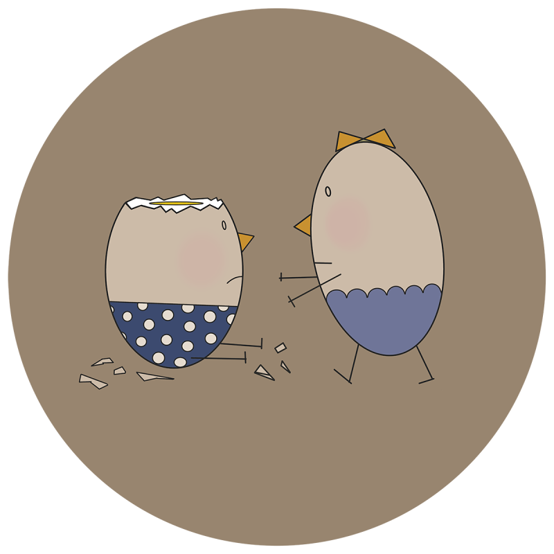 Mural DOTS - Pan Jajko Miał Wypadek