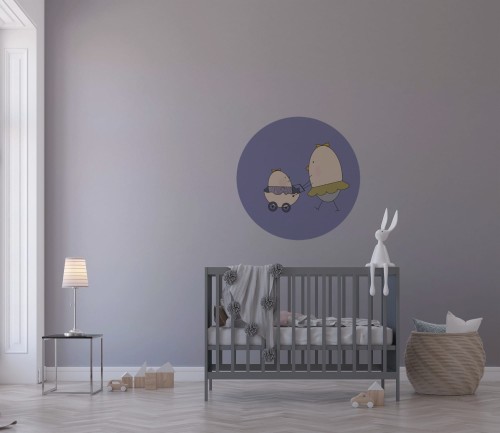 Mural DOTS - Pani Jajko i Spacer z Wózkiem