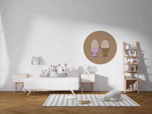 Mural DOTS - Pan i Pani Jajko Na Śniadaniu