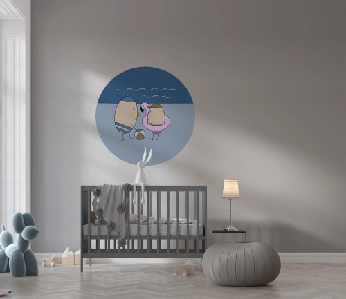 Mural DOTS - Pan JAJKO I JAJECZKO NAD MORZEM