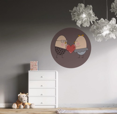 Mural DOTS - Pan i Pani Jajko świętują Walentynki