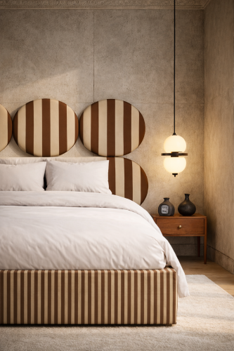 DISSONANCE CIRCLE No.2– designerskie łóżko tapicerowane