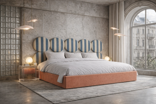 DISSONANCE CIRCLE No.3– designerskie łóżko tapicerowane