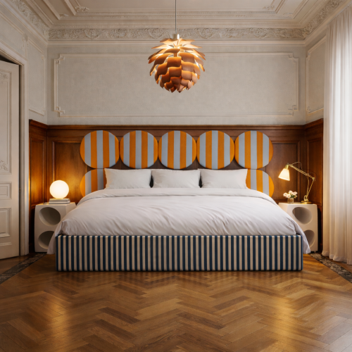 DISSONANCE CIRCLE No.5– designerskie łóżko tapicerowane