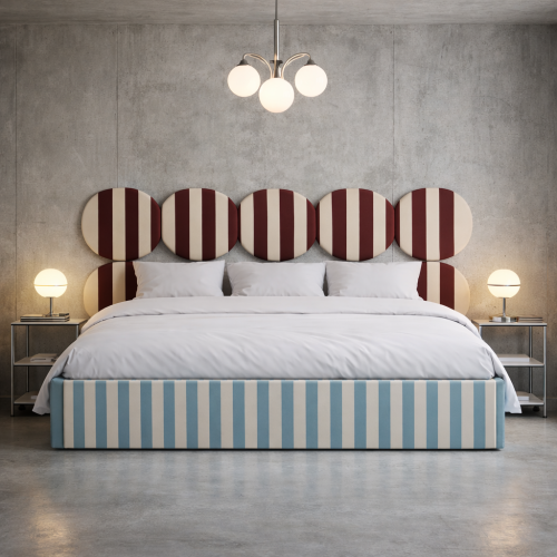 DISSONANCE CIRCLE No.6– designerskie łóżko tapicerowane