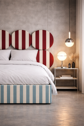 DISSONANCE CIRCLE No.6– designerskie łóżko tapicerowane