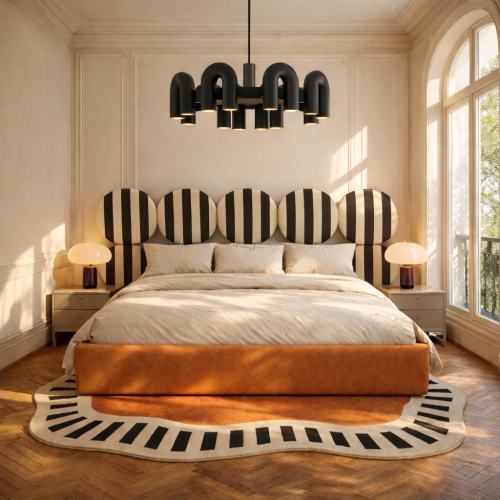 DISSONANCE CIRCLE No.7– designerskie łóżko tapicerowane