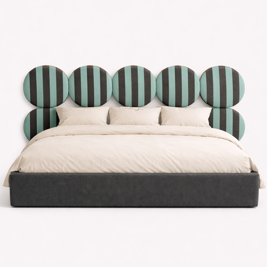 DISSONANCE CIRCLE No.8 – designerskie łóżko tapicerowane