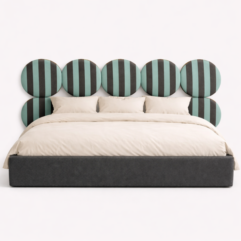 DISSONANCE CIRCLE No.8– designerskie łóżko tapicerowane