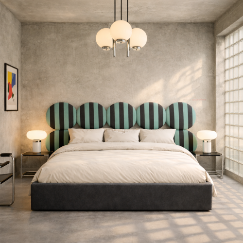 DISSONANCE CIRCLE No.8– designerskie łóżko tapicerowane