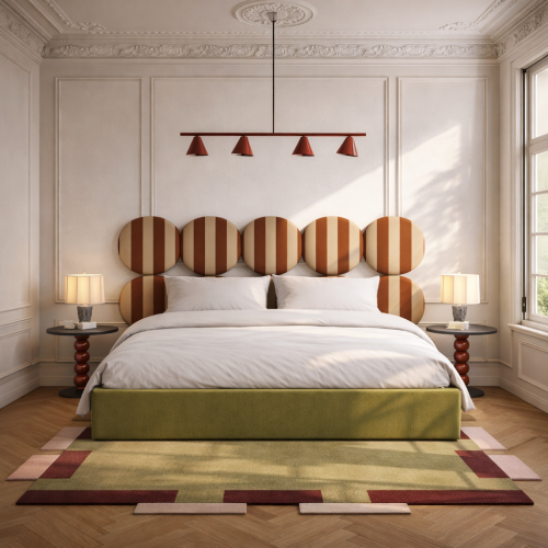 DISSONANCE CIRCLE No.9– designerskie łóżko tapicerowane