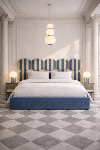 DISSONANCE CIRCLE No.10– designerskie łóżko tapicerowane