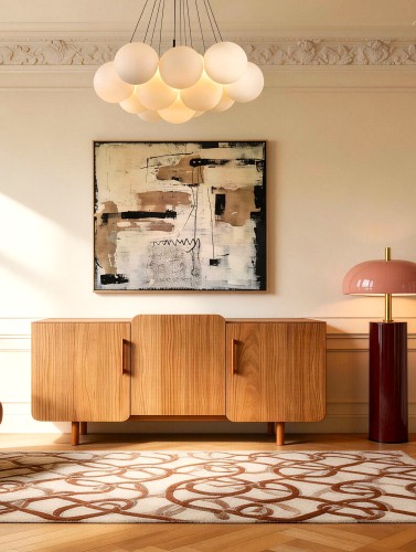 Designerska komoda w okleinie orzechowej No.1