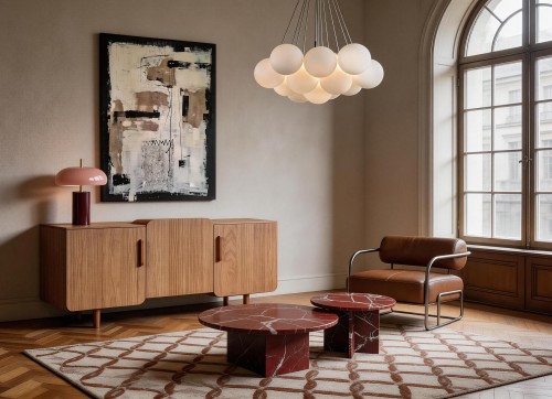 Designerska komoda w okleinie orzechowej No.1