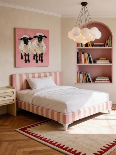CANDY STRIPES — łóżko dziecięce w pastelowe pasy