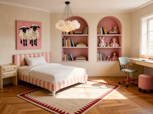 CANDY STRIPES — łóżko dziecięce w pastelowe pasy