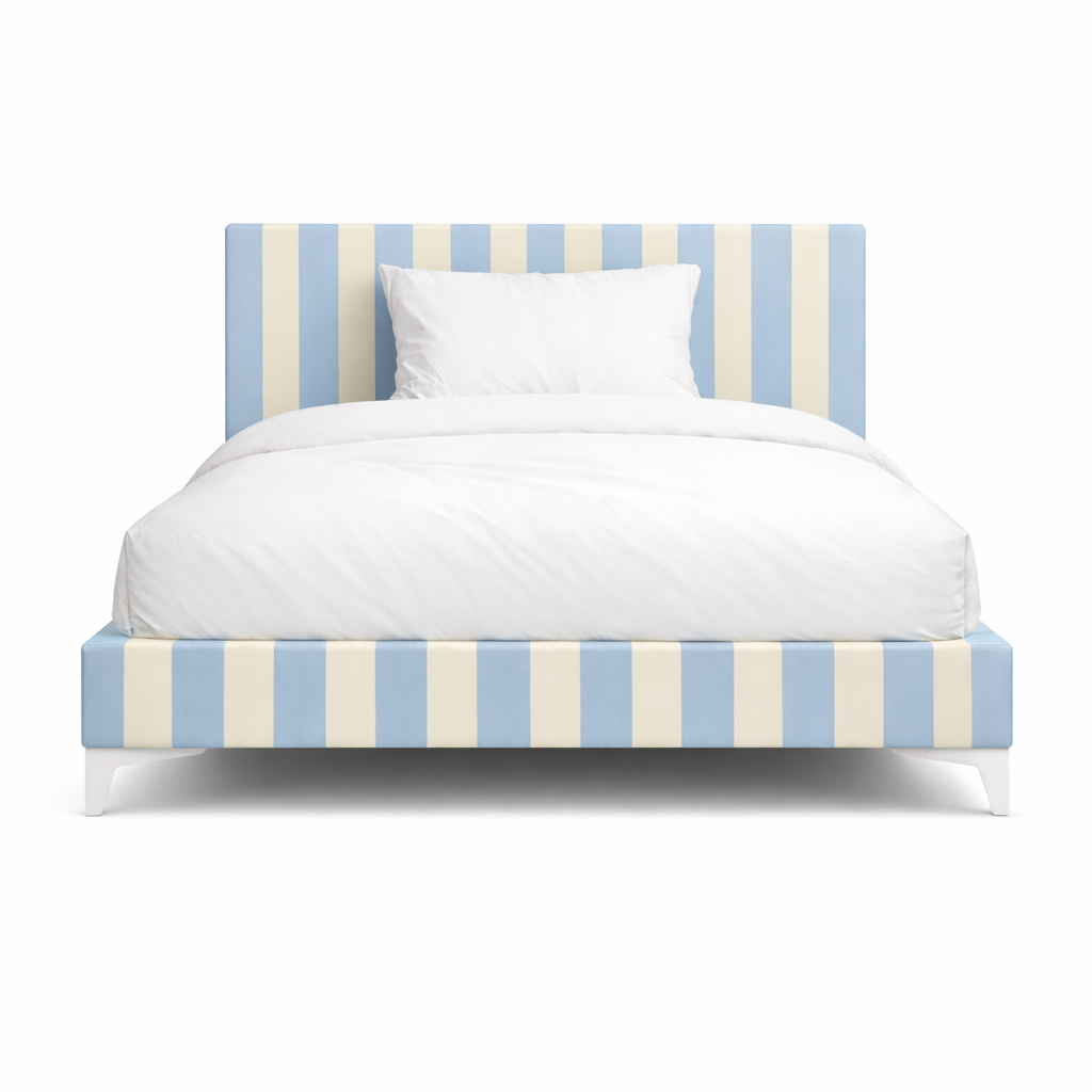 CANDY STRIPES BLUE — łóżko dziecięce w błękitne pasy 