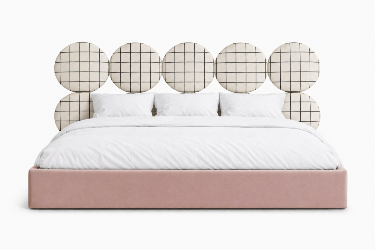 DISSONANCE  CIRCLE No.4– designerskie łóżko tapicerowane     