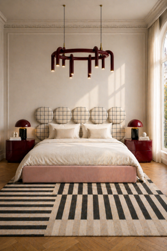 DISSONANCE CIRCLE No.4– designerskie łóżko tapicerowane