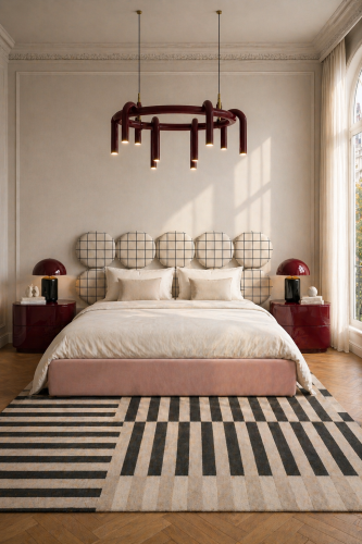 DISSONANCE CIRCLE No.4– designerskie łóżko tapicerowane