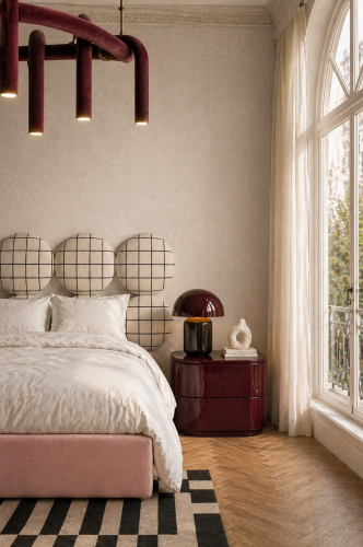 DISSONANCE CIRCLE No.4– designerskie łóżko tapicerowane