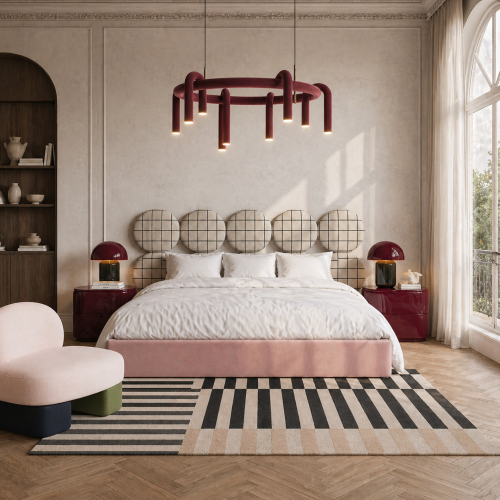 DISSONANCE CIRCLE No.4– designerskie łóżko tapicerowane