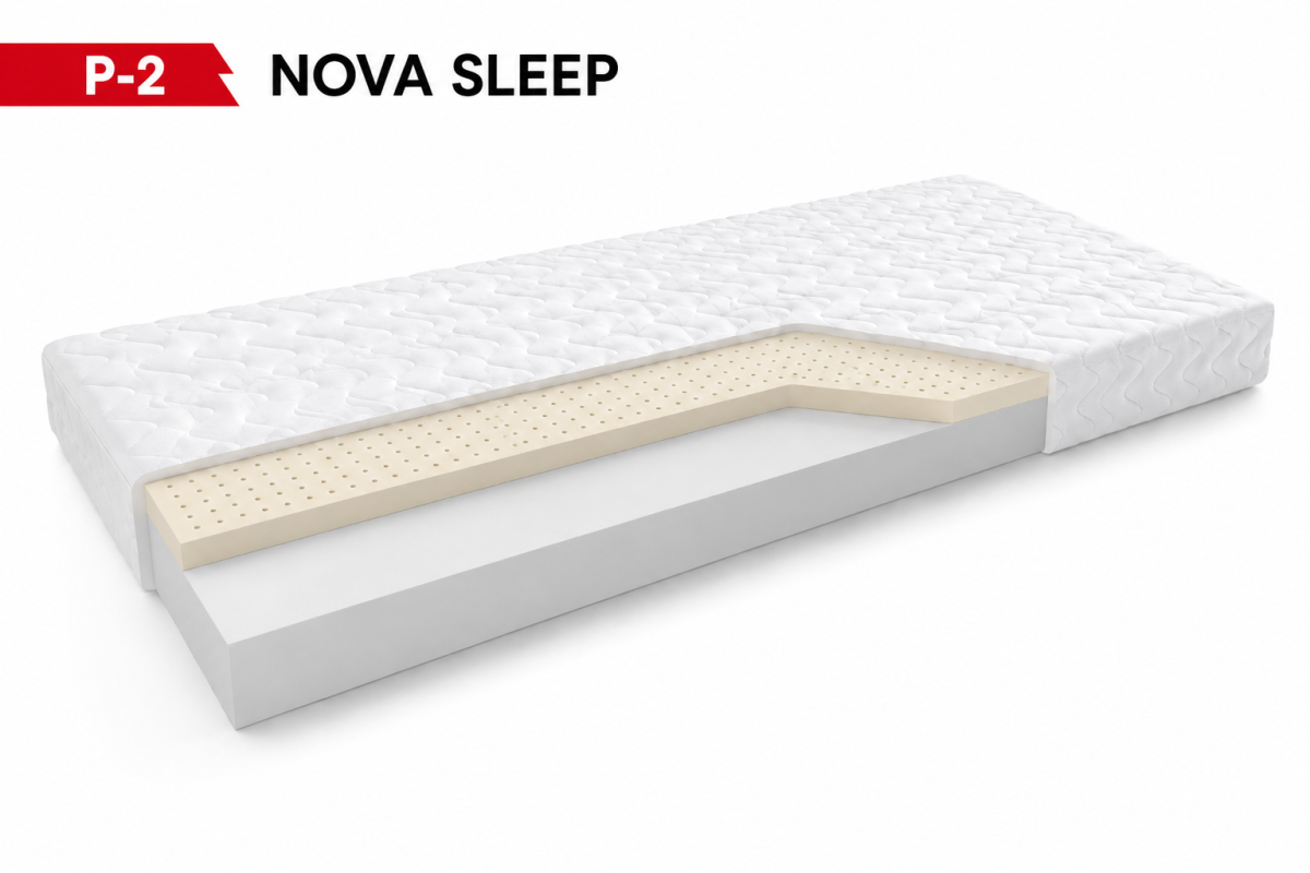 Materac piankowy P-2 NOVA SLEEP  z lateksem