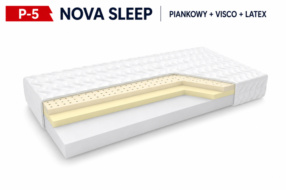 Materac piankowy P-5 NOVA SLEEP z VISCO i lateksem