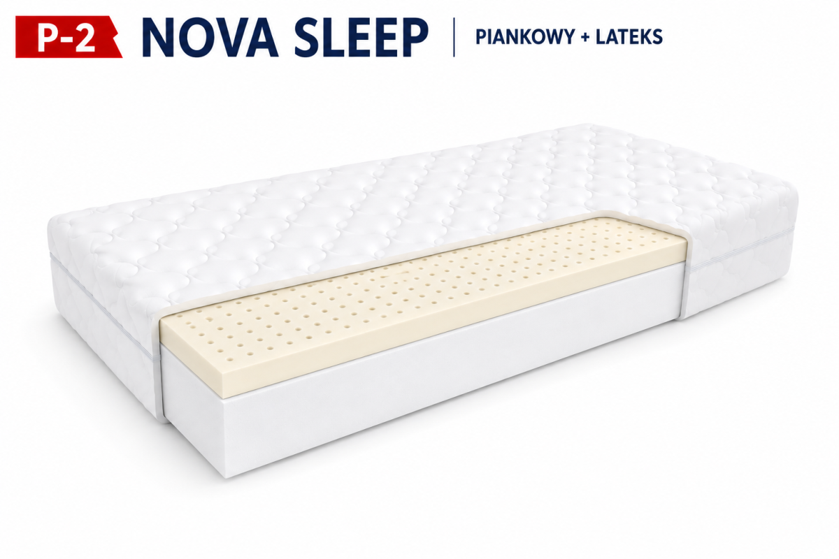 Materac piankowy P-2 NOVA SLEEP  z lateksem