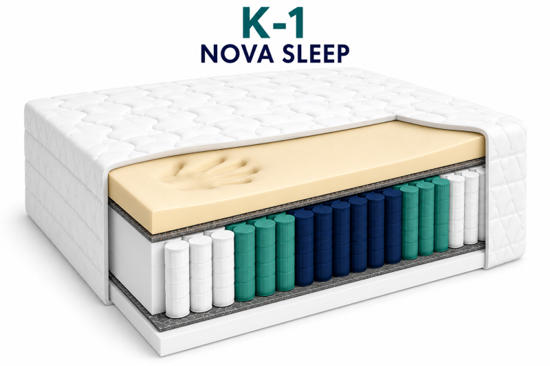 Materac kieszeniowy K-1 NOVA SLEEP z VISCO
