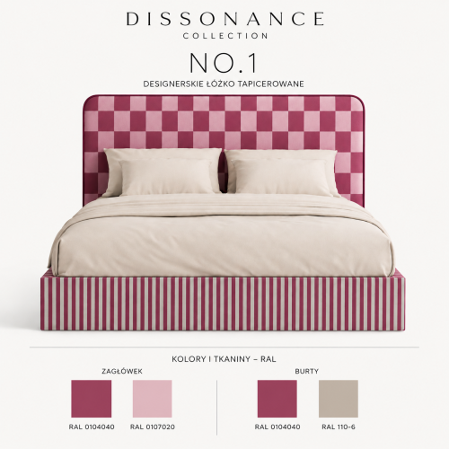 DISSONANCE No.1 – designerskie łóżko tapicerowane