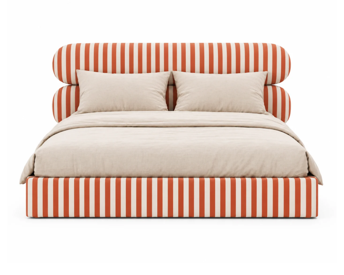 MOU Stripes No.1 - designerskie łóżko tapicerowane 