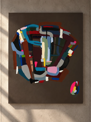 MIND'S SPACE – oryginalny obraz abstrakcyjny 100 × 120 cm | Katarzyna Jasyk