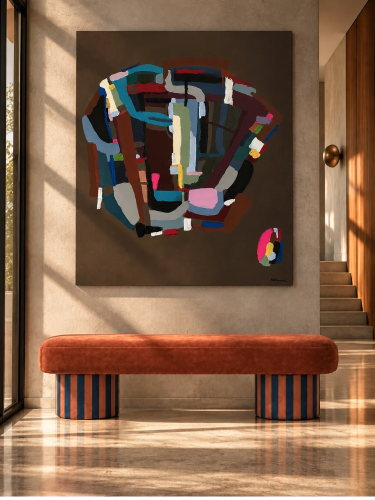 MIND'S SPACE – oryginalny obraz abstrakcyjny 100 × 120 cm | Katarzyna Jasyk