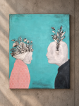 Obraz SHE – ręcznie malowany obraz na płótnie 100 × 120 cm | Katarzyna Jasyk
