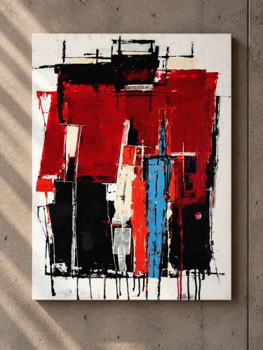 Obraz SAMURAJ 60 × 80 cm – abstrakcja | Katarzyna Jasyk