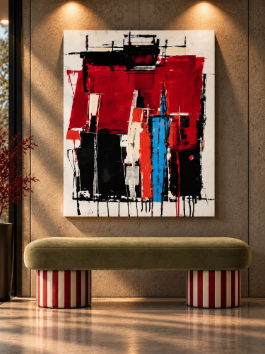 Obraz SAMURAJ 60 × 80 cm – abstrakcja | Katarzyna Jasyk