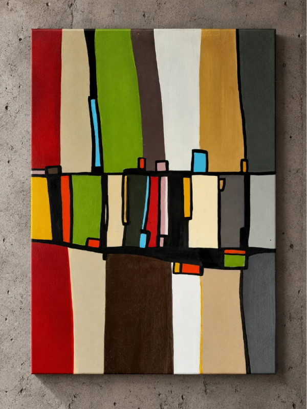Obraz CHILDHOOD 70 × 100 cm – abstrakcja | Katarzyna Jasyk