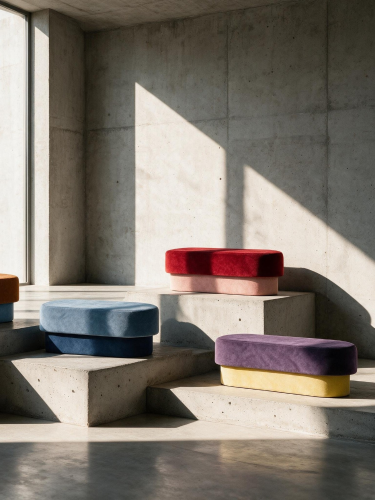 ławka LE CORBUSIER COLORS - designerska ławka tapicerowana