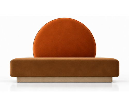 Designerska sofa LE CORBUSIER COLORS No. 2 z okrągłym oparciem – projekt Katarzyny Jasyk dla Ravenart.
