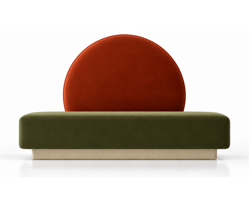 Designerska sofa LE CORBUSIER COLORS No. 2 z okrągłym oparciem – projekt Katarzyny Jasyk dla Ravenart.