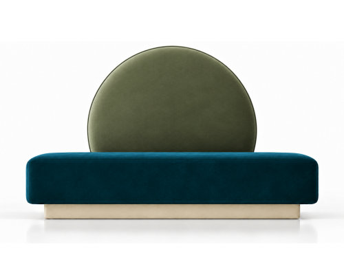 Designerska sofa LE CORBUSIER COLORS No. 2 z okrągłym oparciem – projekt Katarzyny Jasyk dla Ravenart.